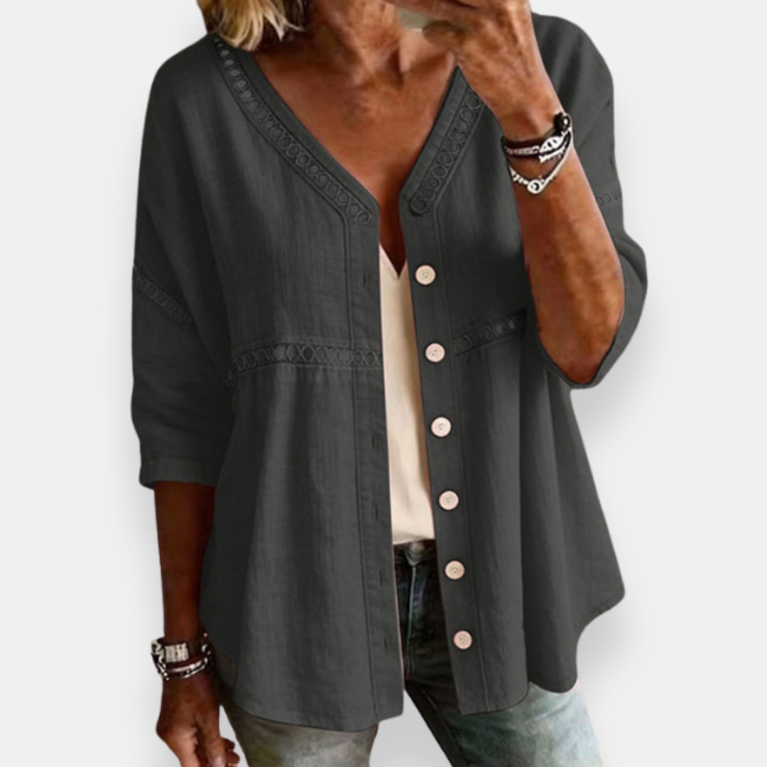 Dorvarne | Blouse Col V Crochet