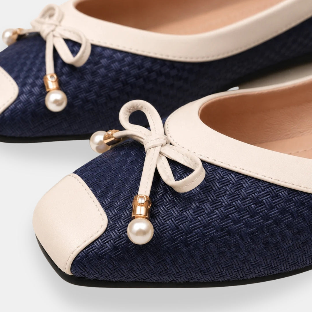 Cathy | Ballerines Tressées Perlées