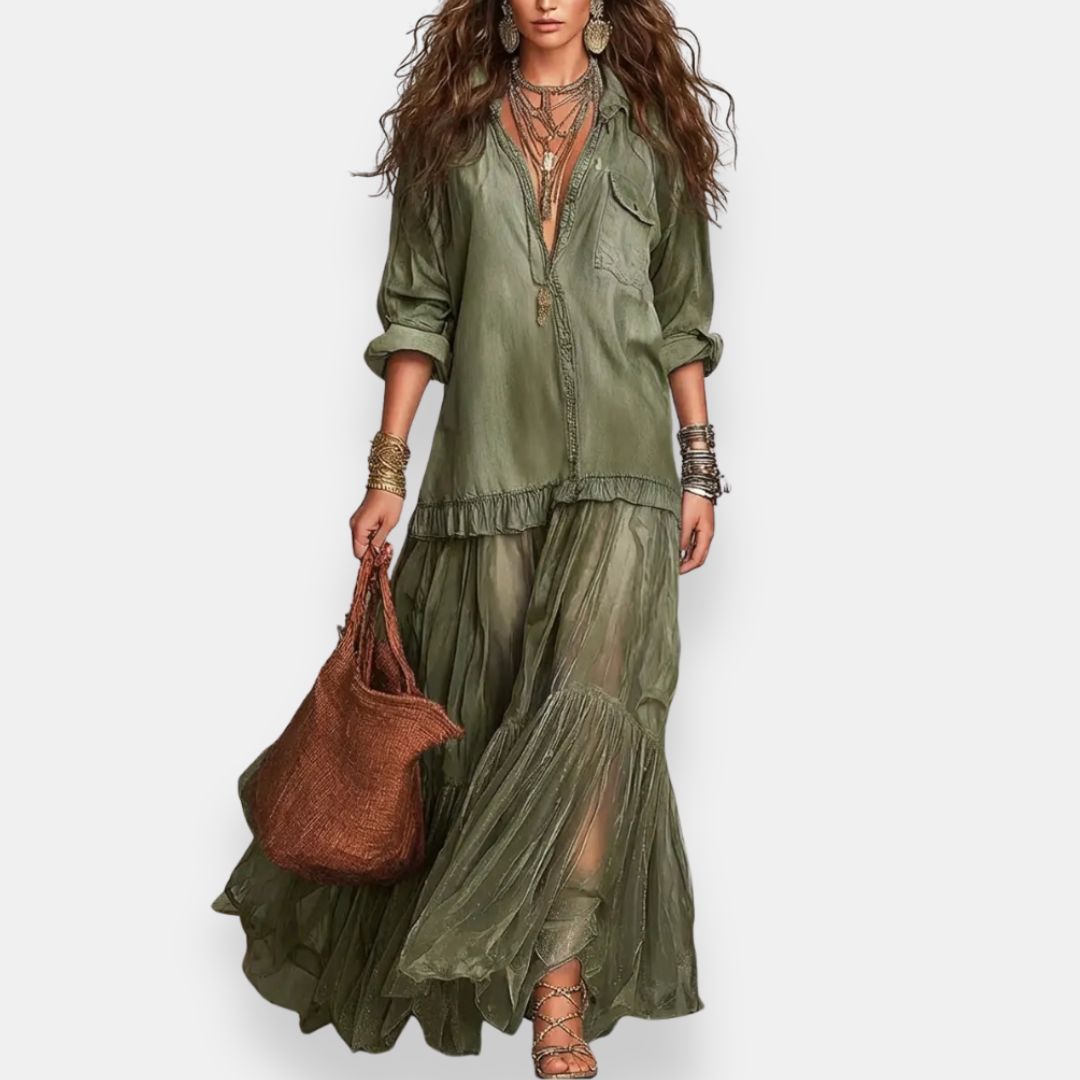 Cunébelle | Robe longue bohème à volants