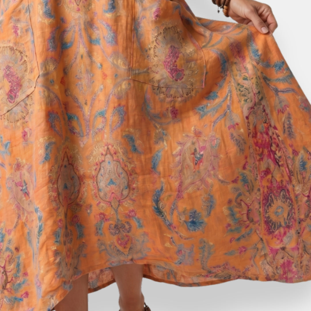 Klervi | Robe Kaftan Imprimée