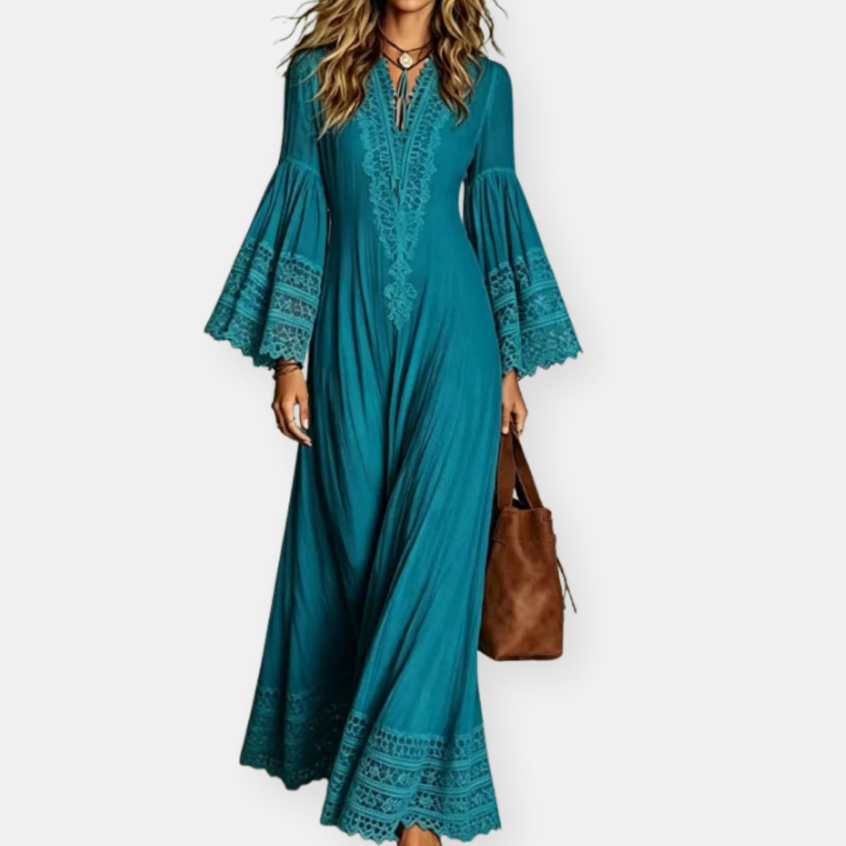 Ines | Robe Longue Bohème en Dentelle