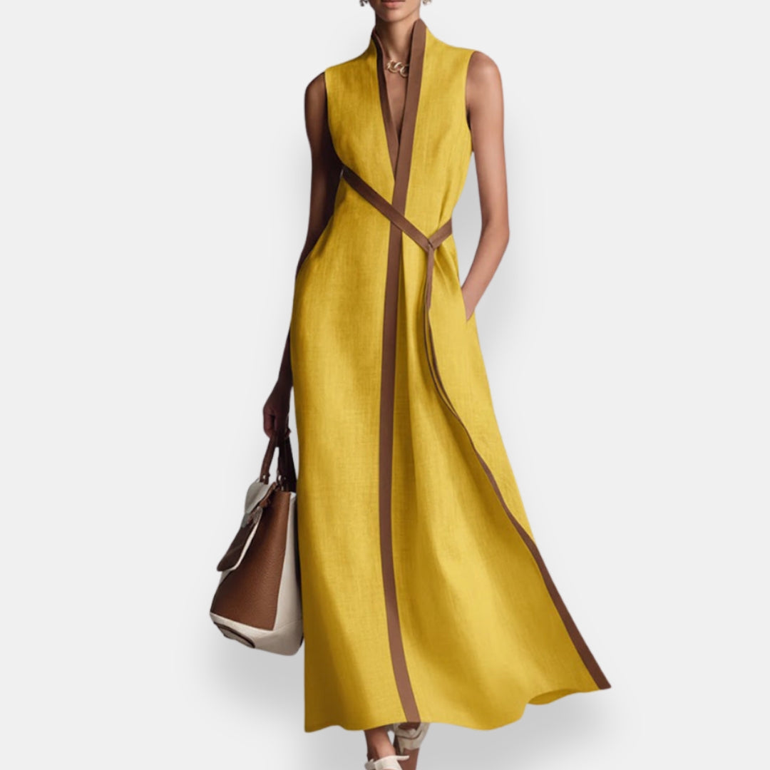 Tilvaine | Robe maxi liseré contrasté