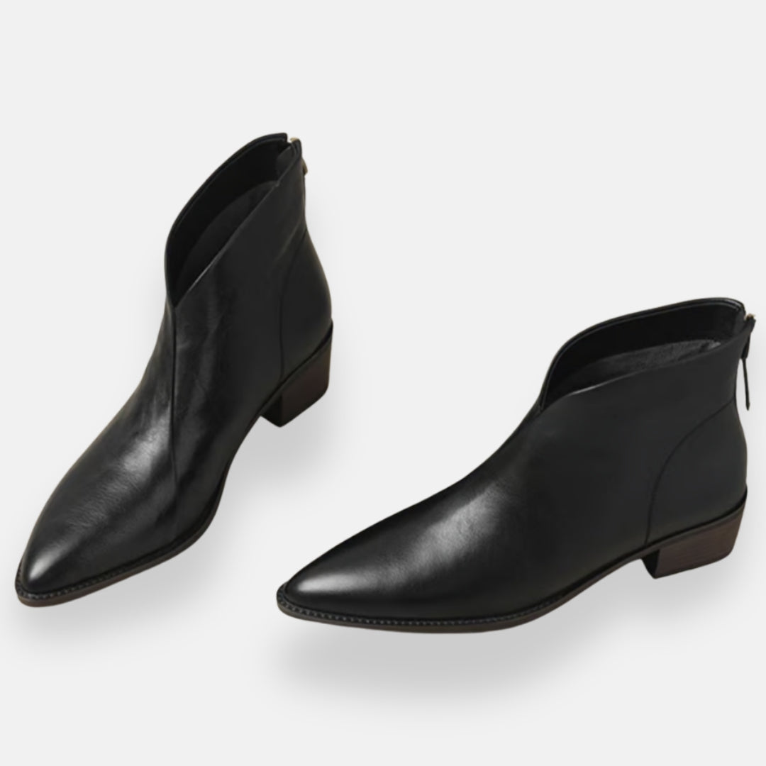 Angèle | Bottines en cuir à talon