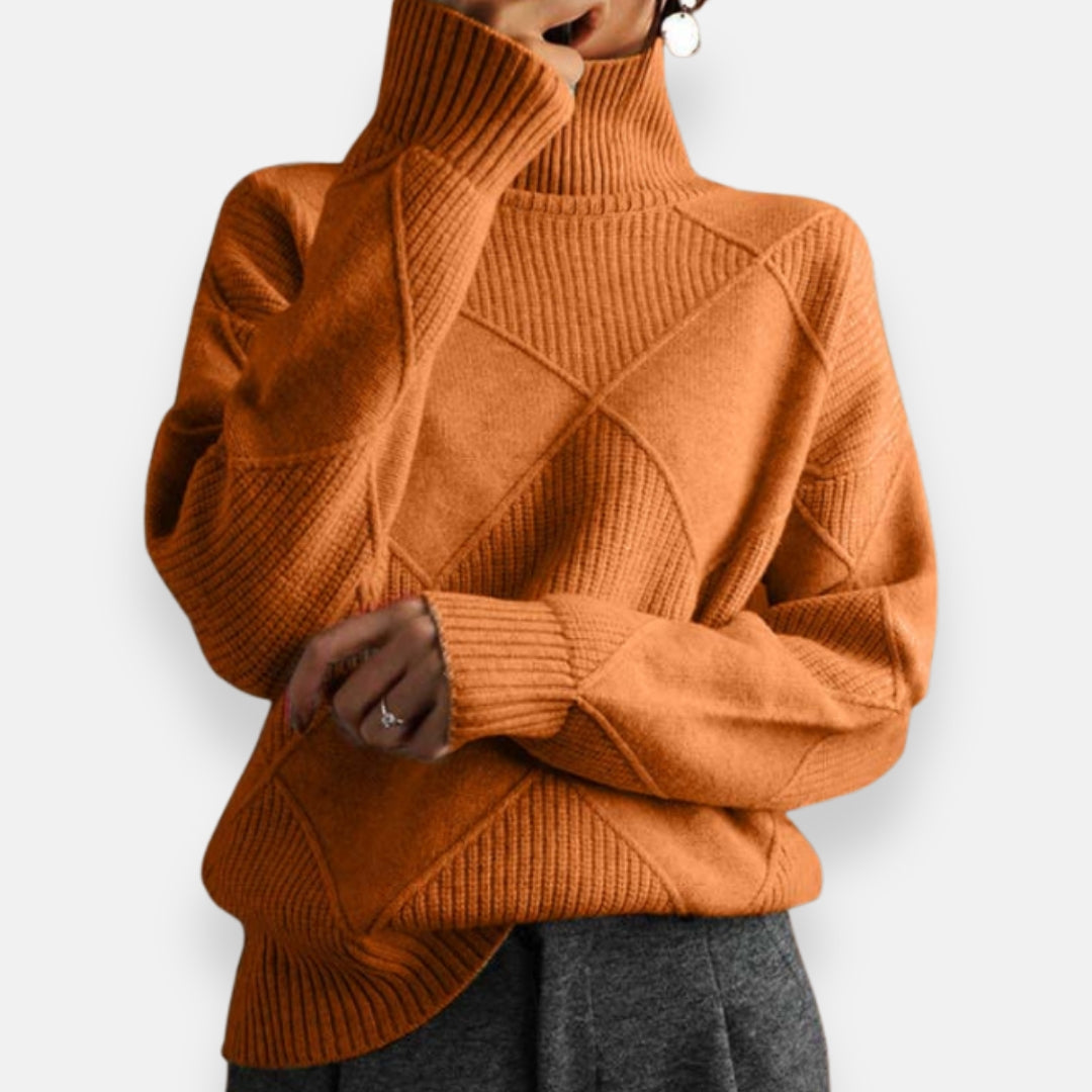 Alésia | Pull col montant texturé