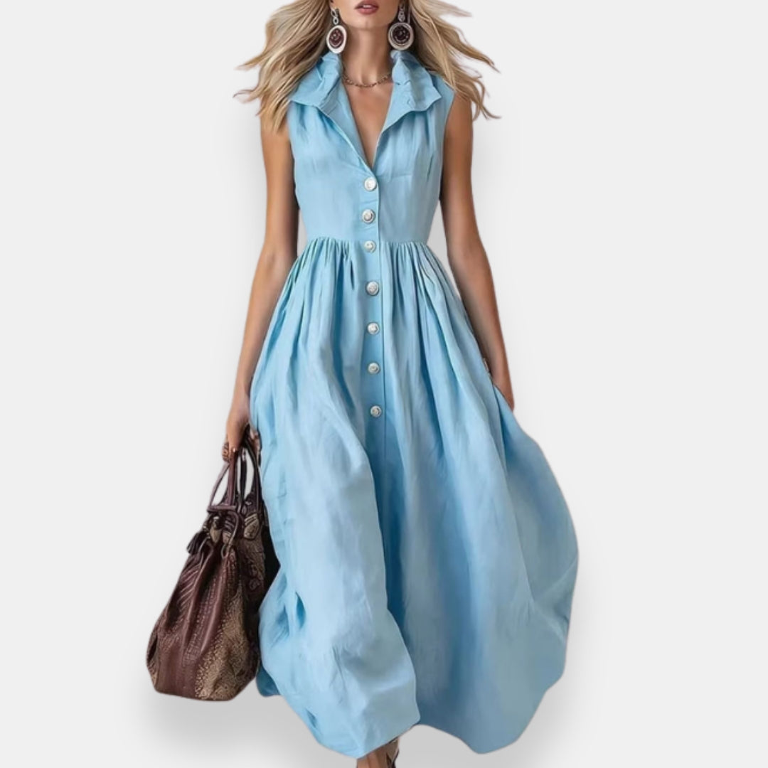 Blandine | Robe chemise froncée