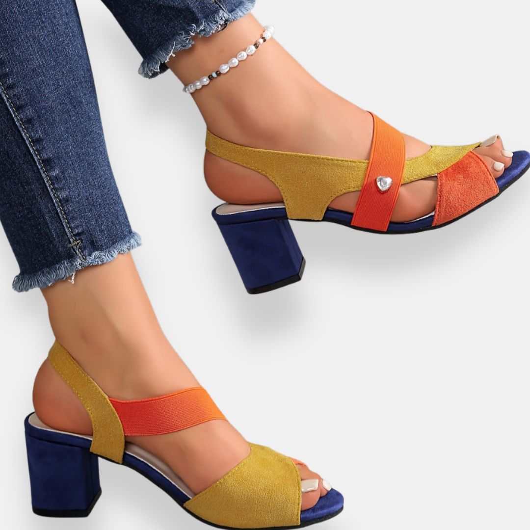 Adalgise | Elastic square-heeled sandals