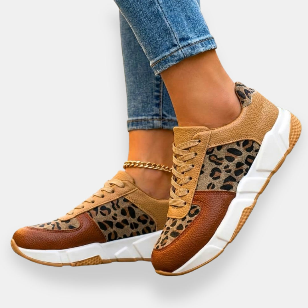 Nivose | Sneakers bicolores léopard