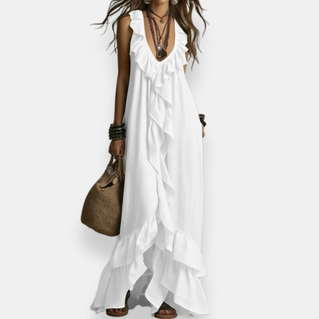 Fenella | Robe longue à volants