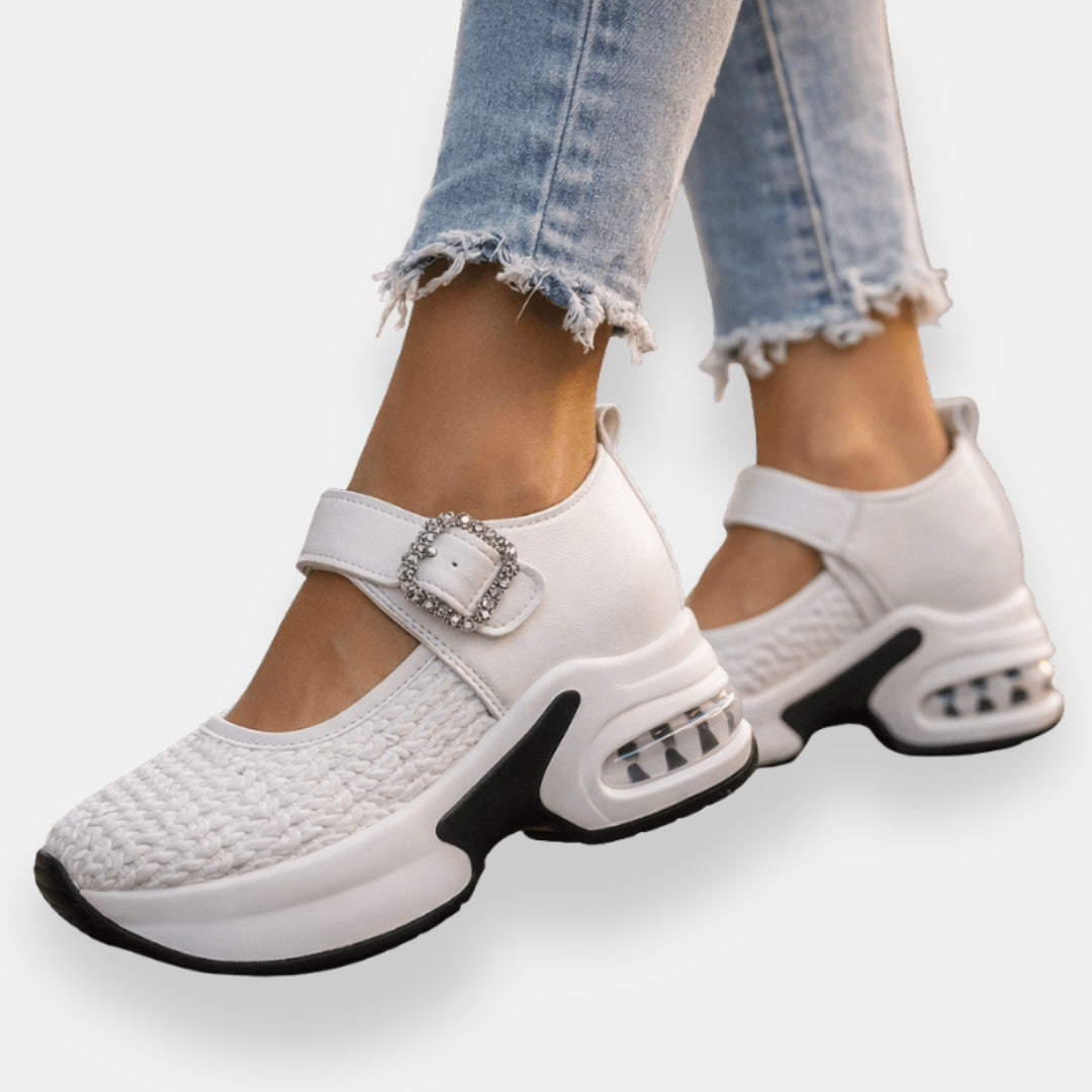 Ivane | Sneakers compensées strass