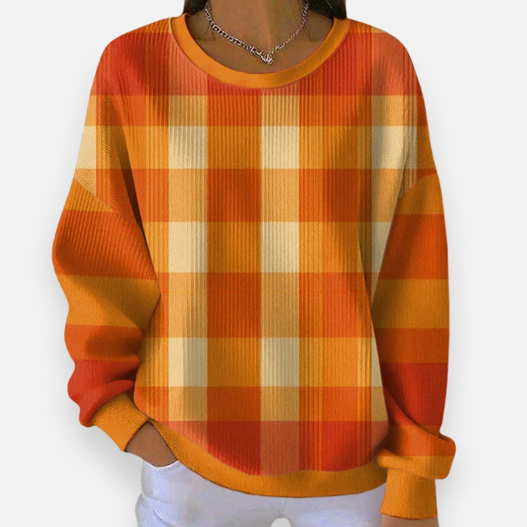 Lyne | Sweat-shirt décontracté à carreaux