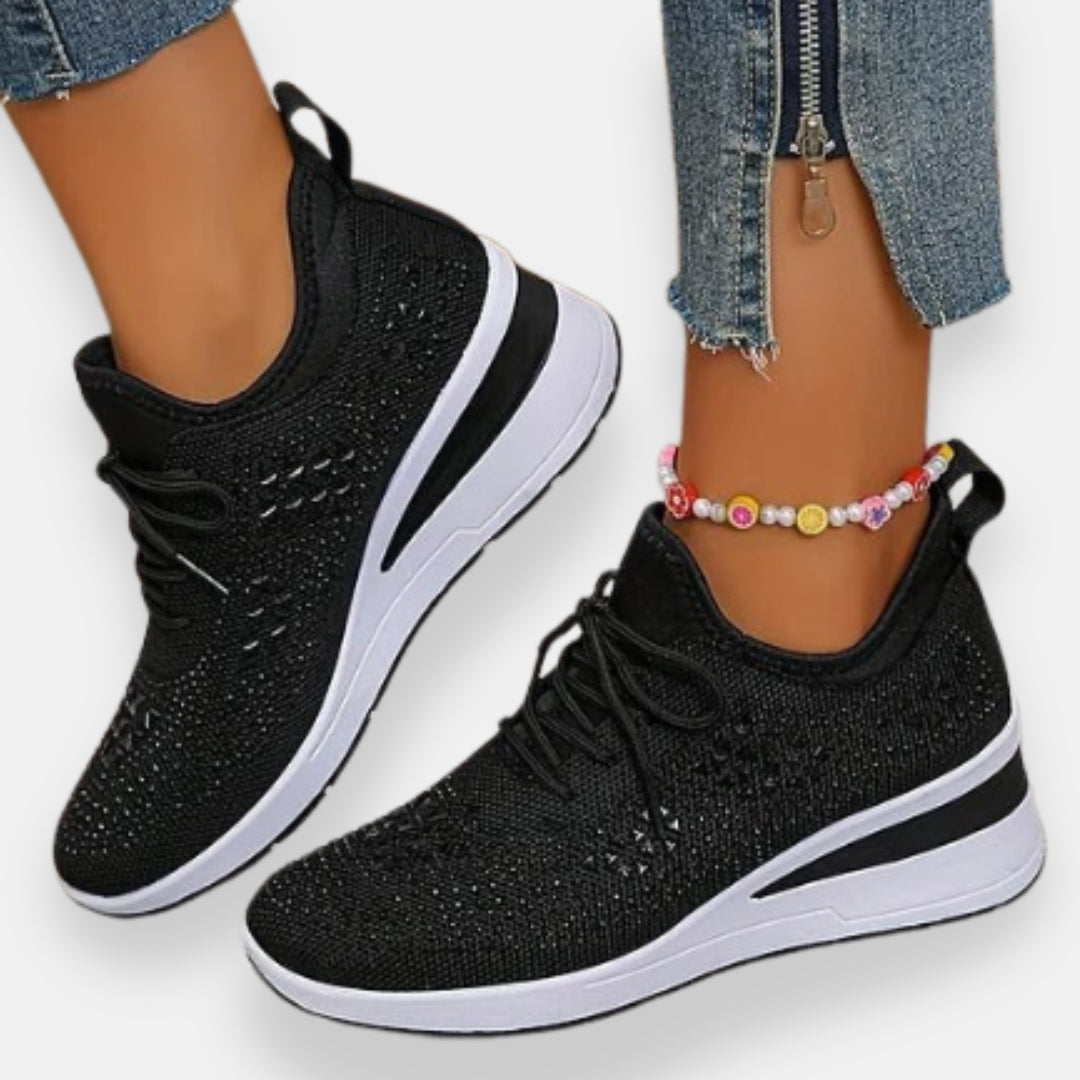 Joëlvrine | Sneakers strass compensées