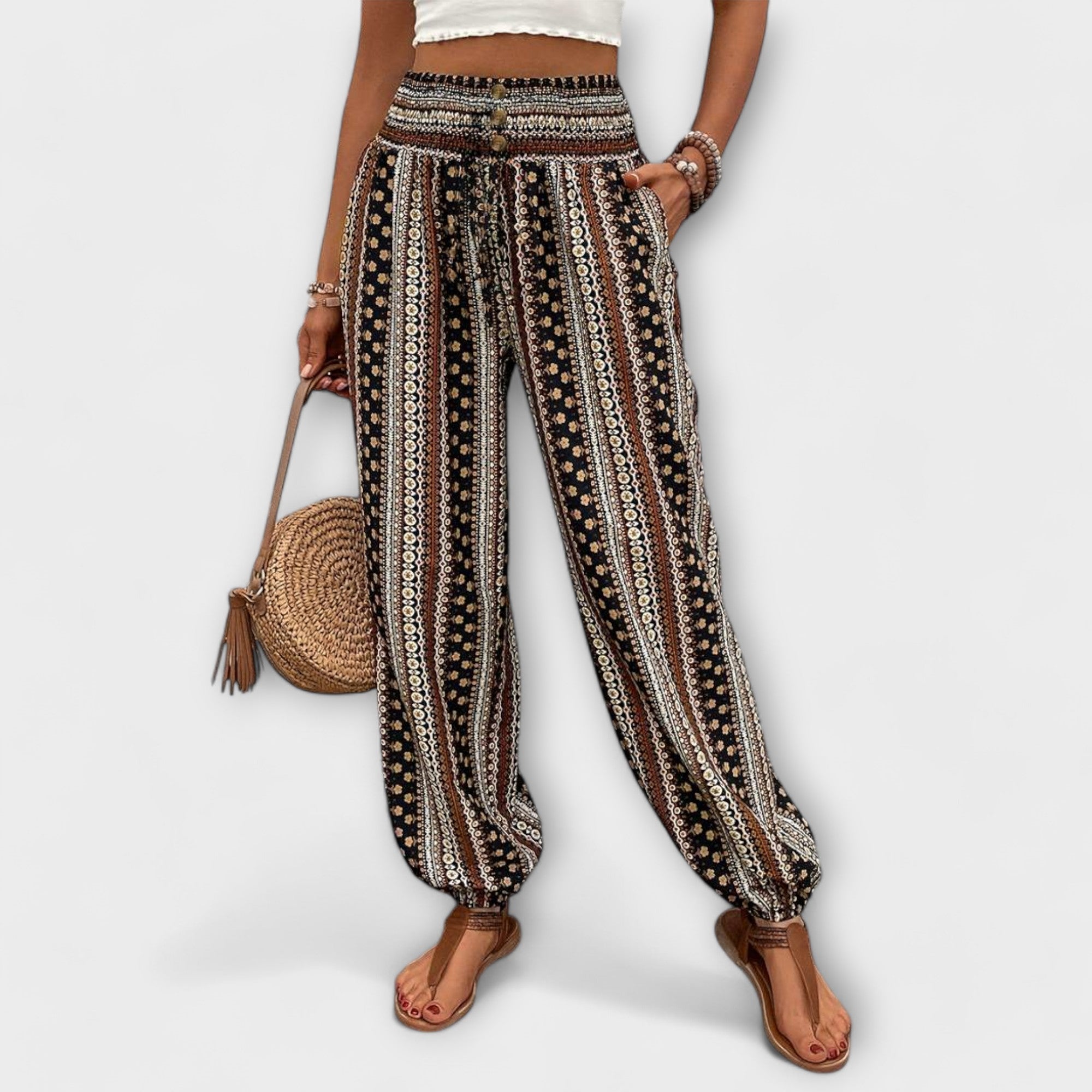Scarlett | Pantalon avec motif ethnique