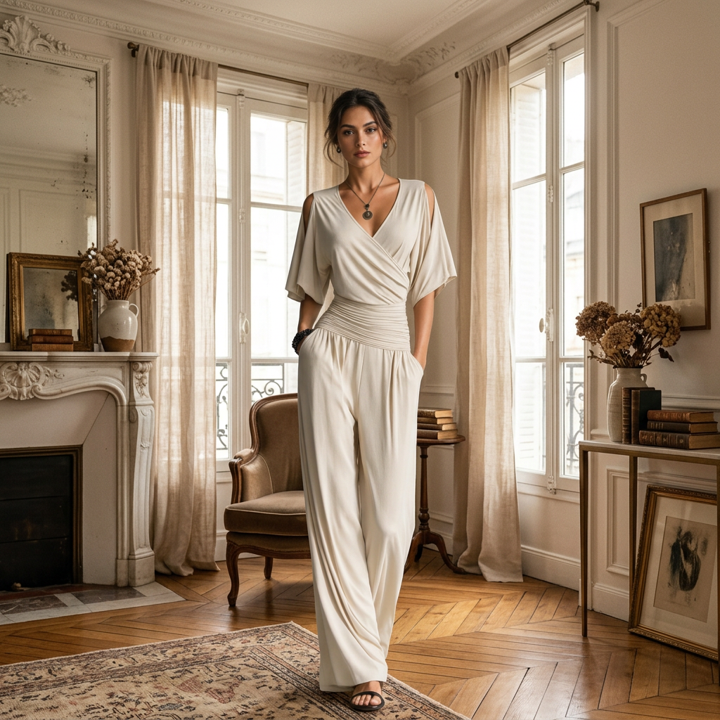 Doraine | Ensemble élégant taille drapée