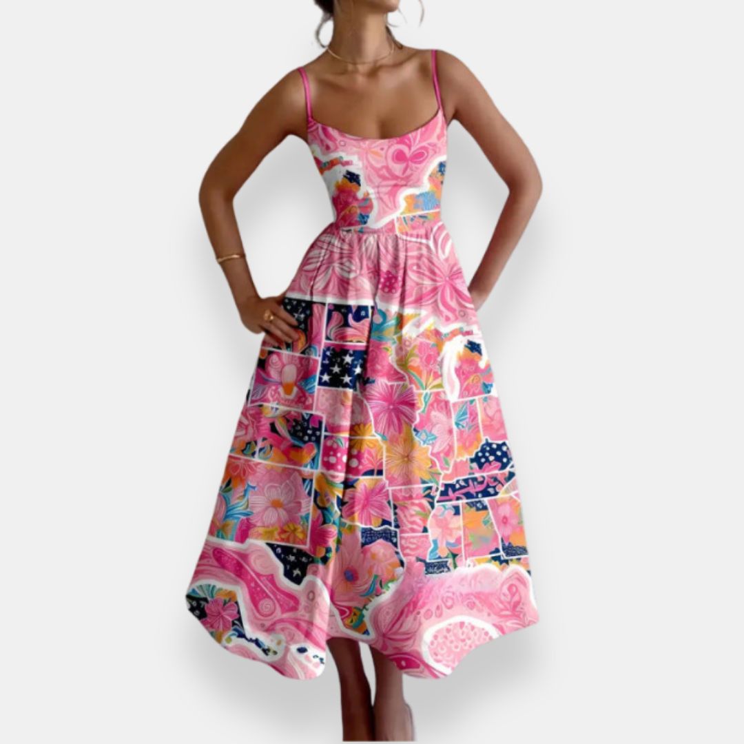 Jouvante | Floral patchwork dress