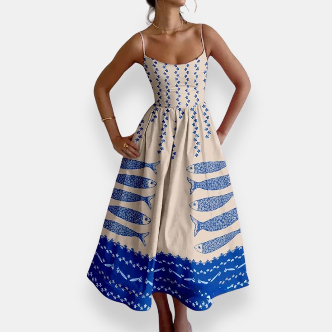 Bramonde | Robe mi-longue imprimé