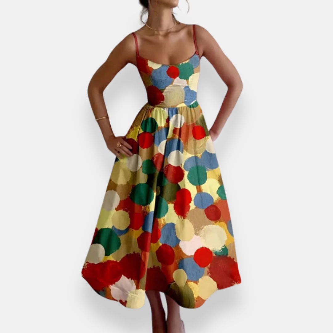Maïlinde | Painted polka dot dress