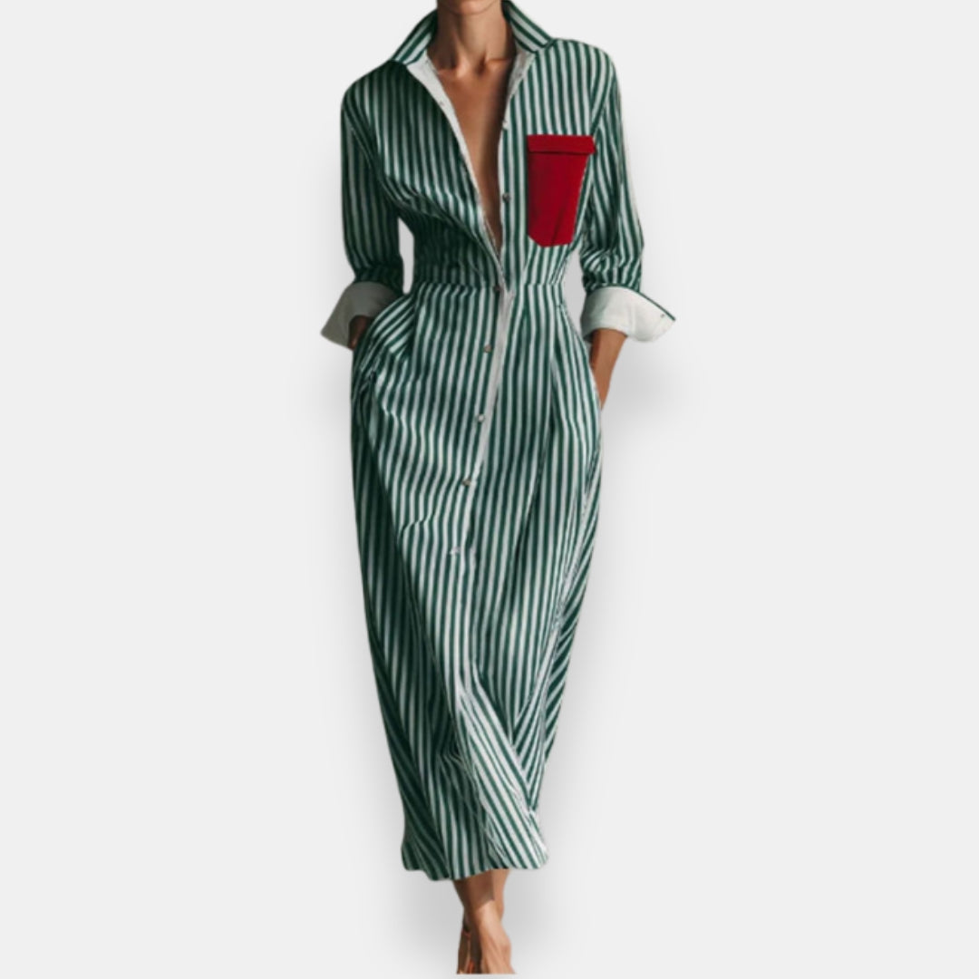 Naomie | Robe Chemise Rayée