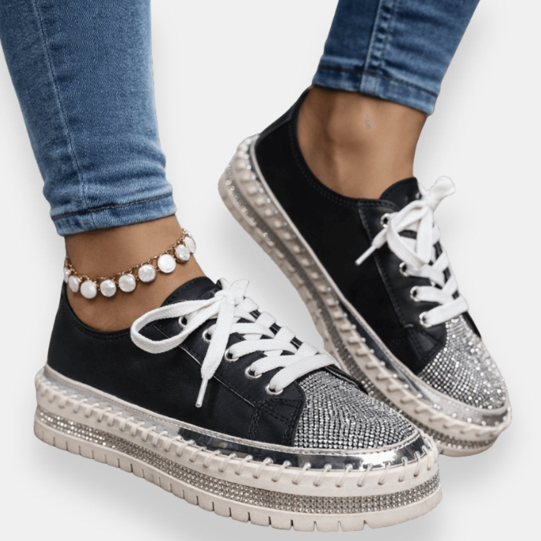 Vouivre | Sneakers métallisées pailletées