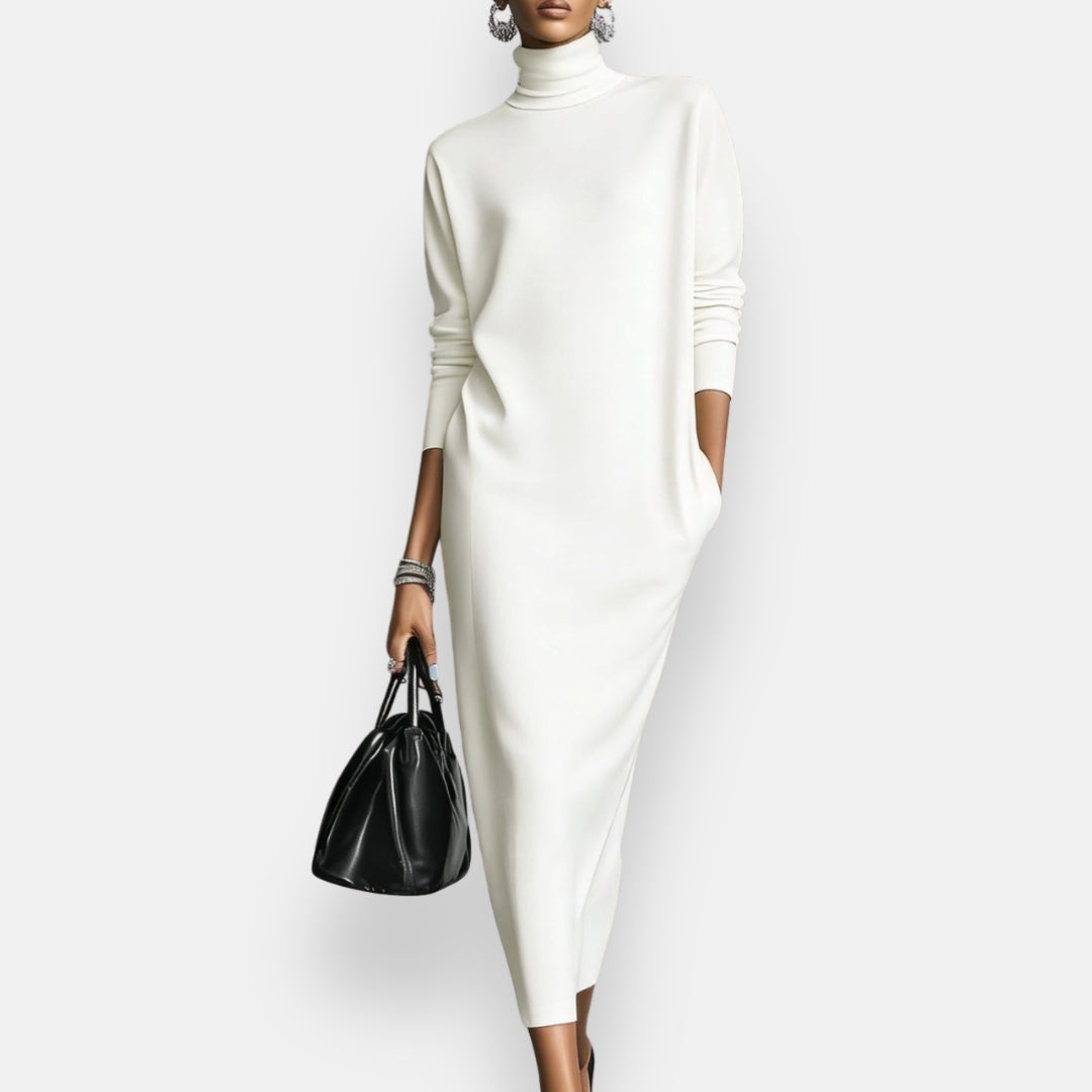 Florveine | Robe maille col roulé