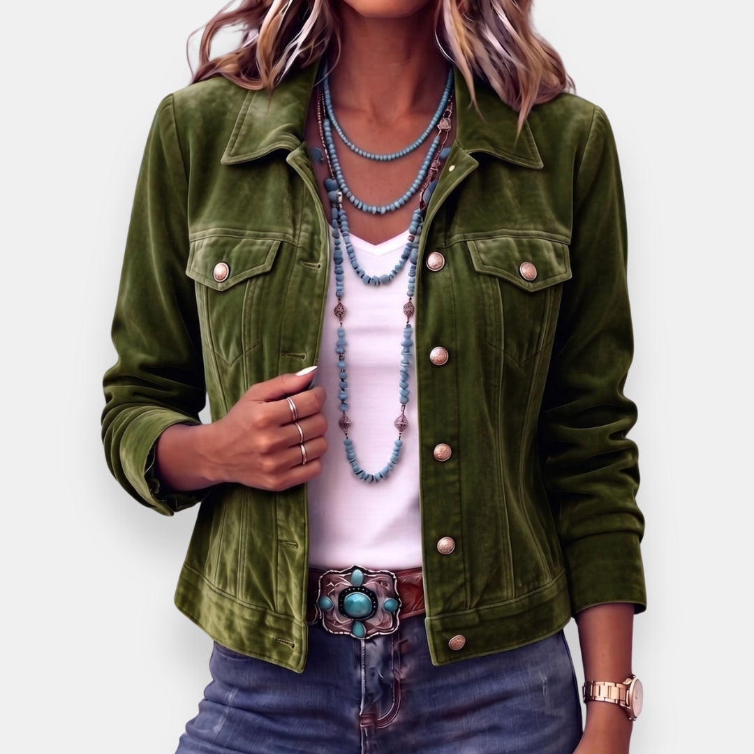 Elaïa | Veste Jean Turquoise