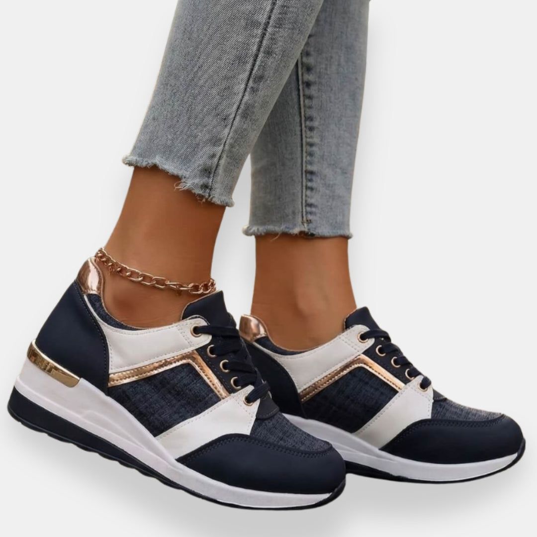 Maugine | Sneakers tricolores compensées