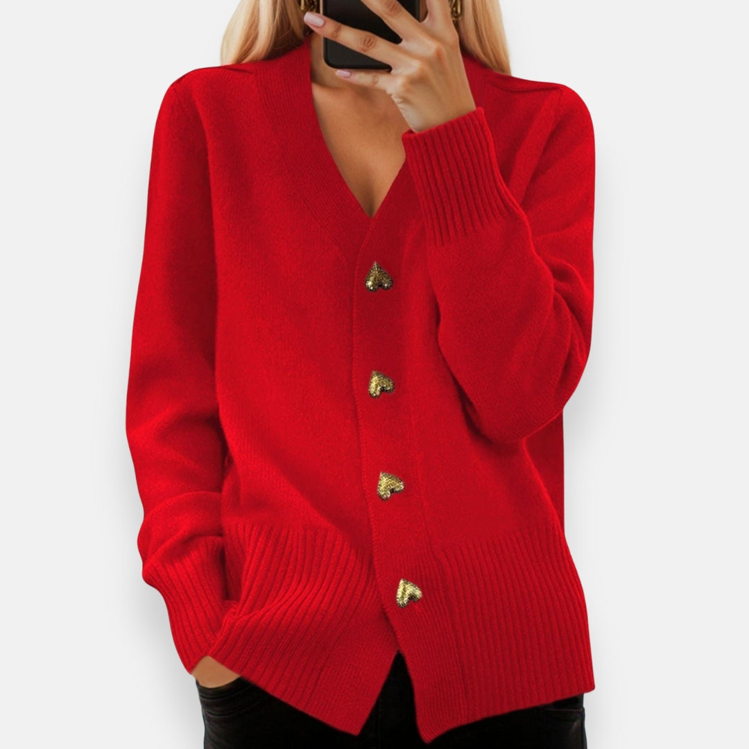 Éléana | Cardigan chic à boutons bijoux