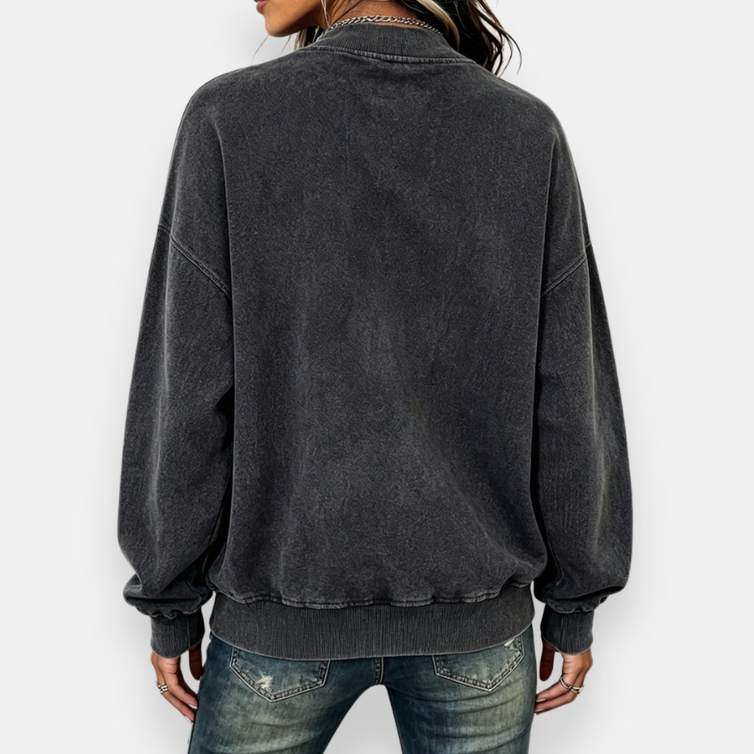 Valdine | Sweat Zip Asymétrique