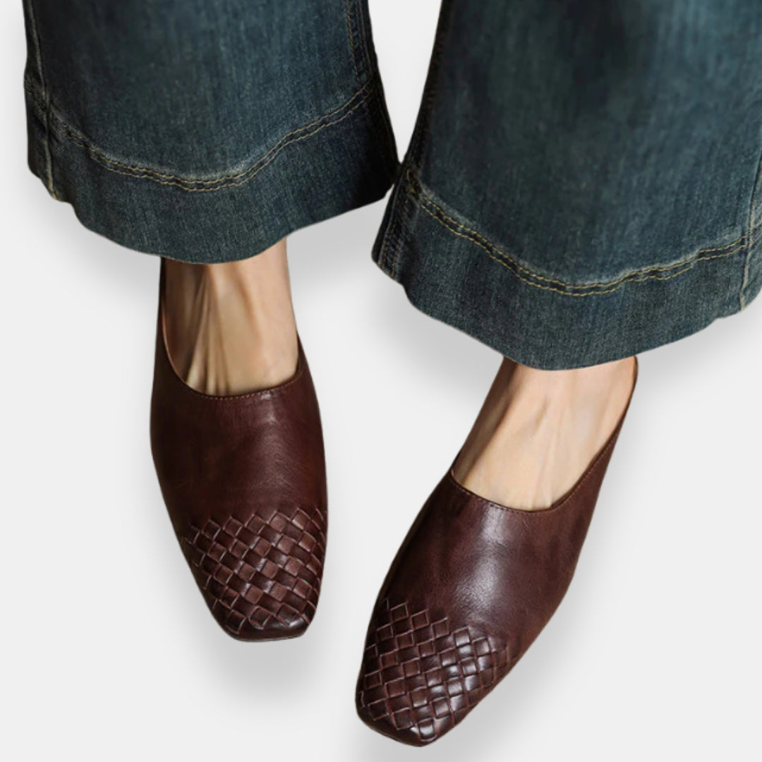 Reine | Mules plates tressées