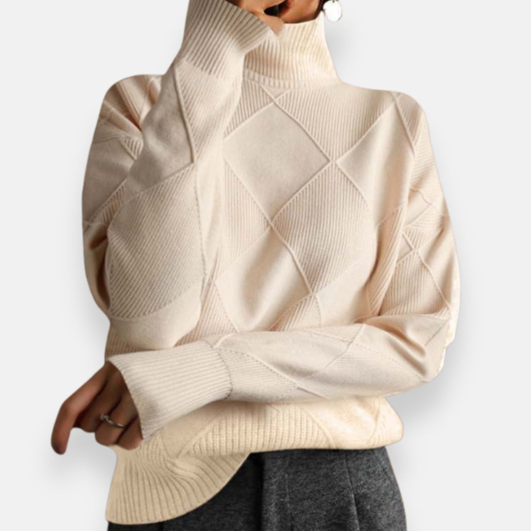 Alésia | Pull col montant texturé