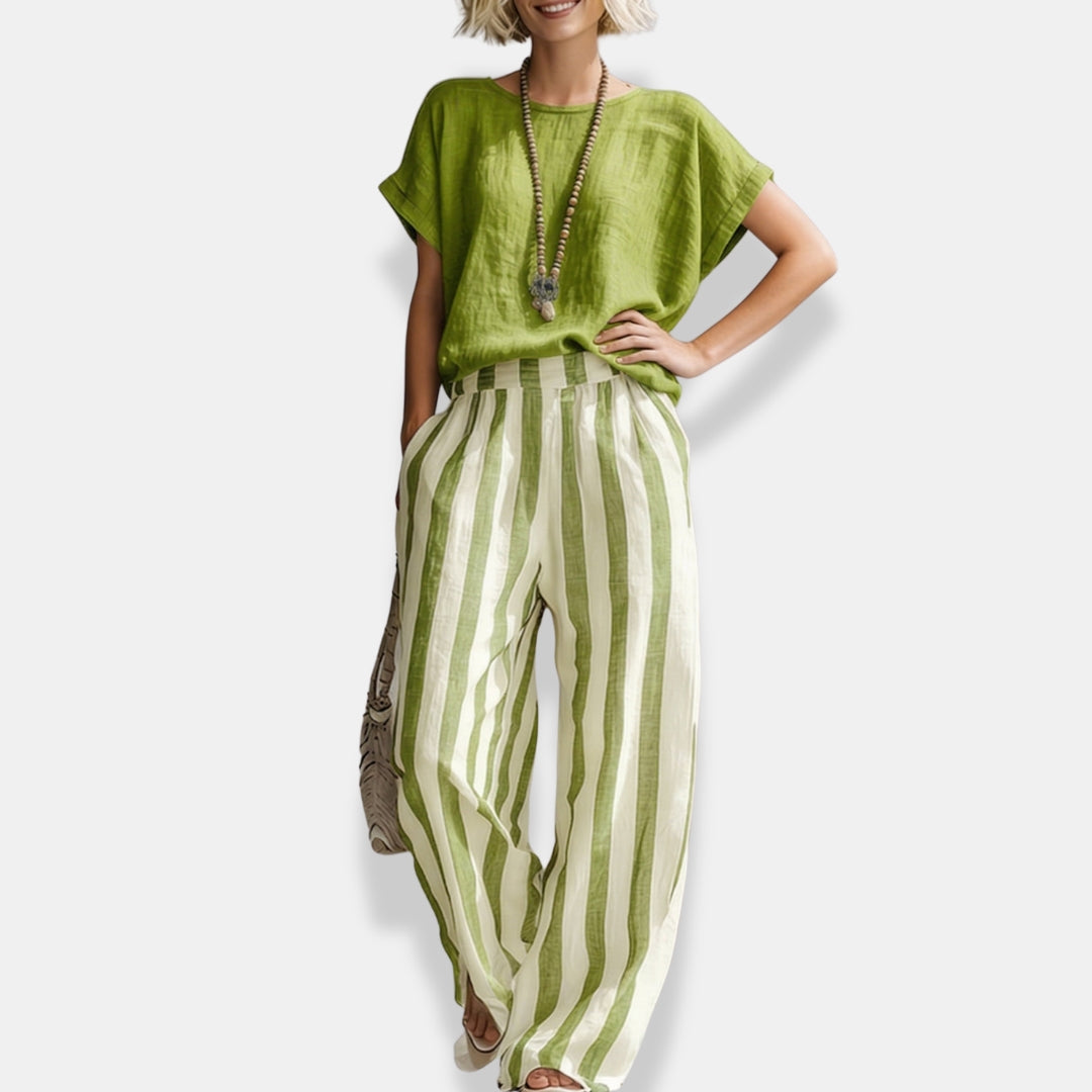 Mirane | Ensemble top rayé large