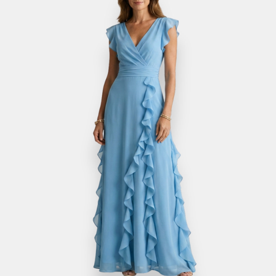 Prune | Robe cérémonie volanté