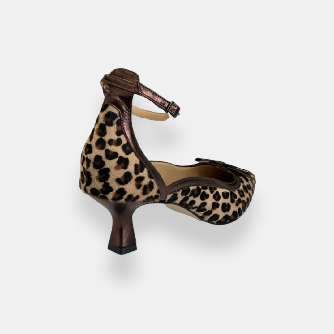 Hauviette | Escarpins léopard nœud cheville
