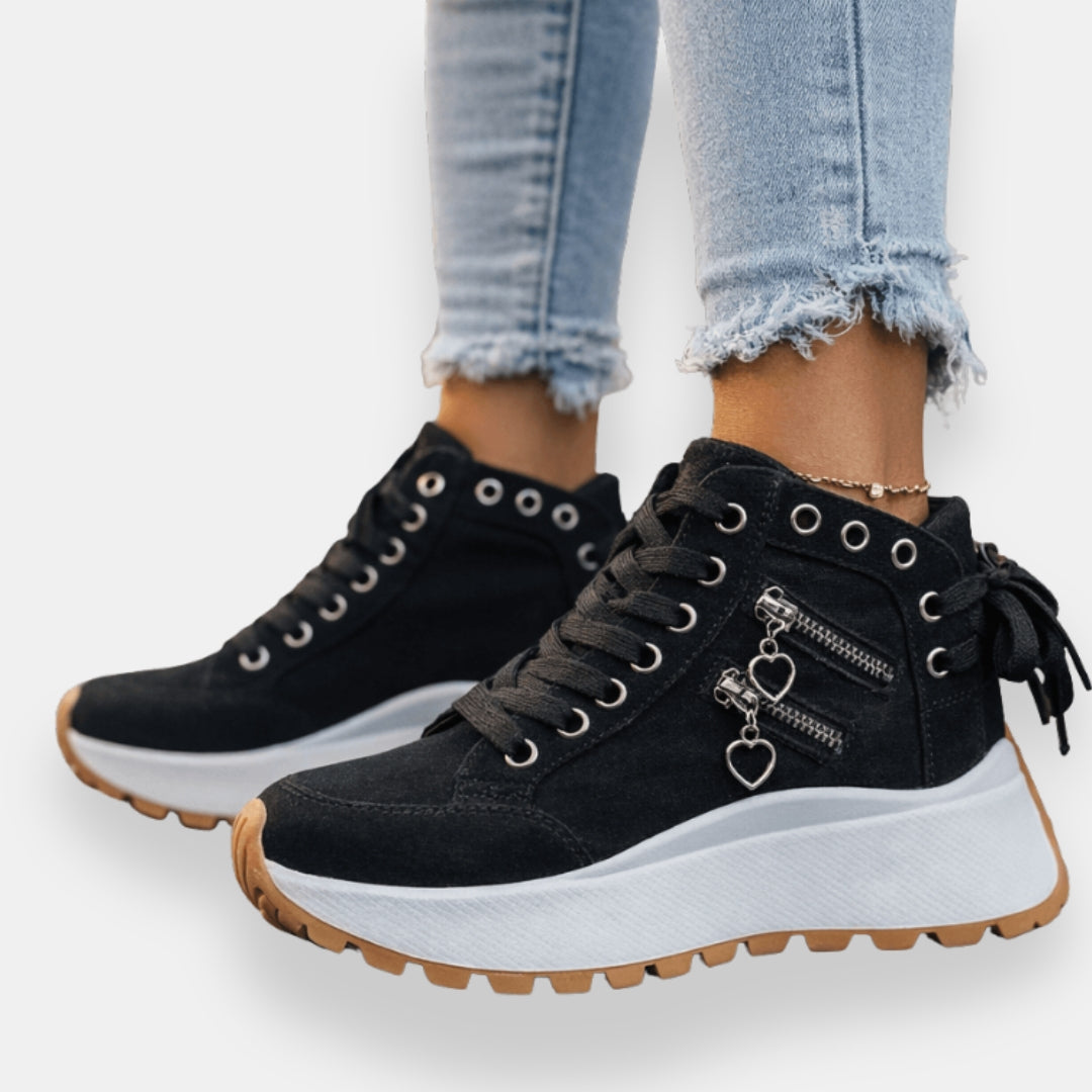 Elvinde | Sneakers montantes zippées