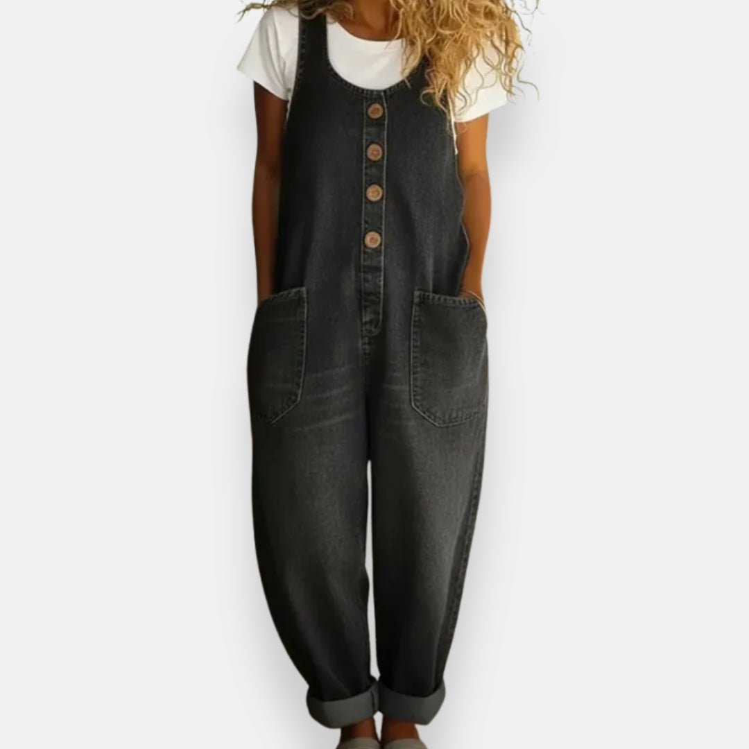 Bélisande | Combinaison en jean à boutons