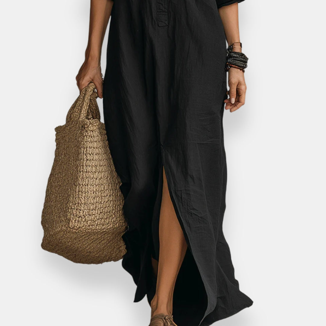 Bréhalde | Robe chemise longue bohème