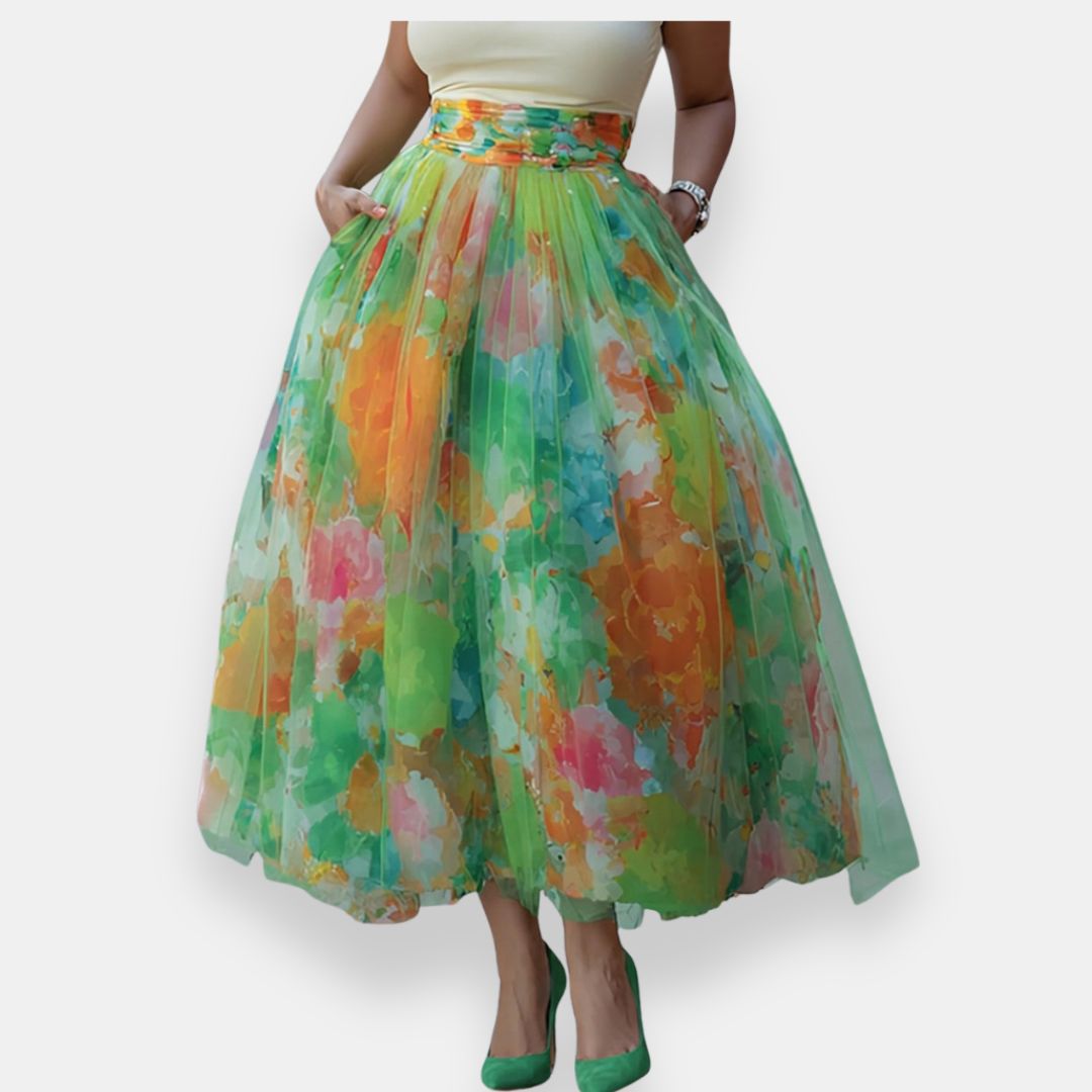 Brunehilte | Jupe Tulle Fleurie