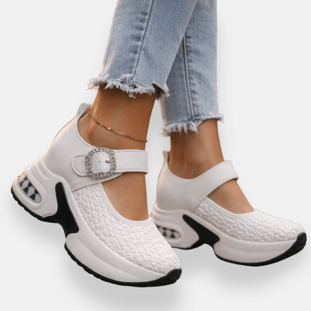 Ivane | Sneakers compensées strass