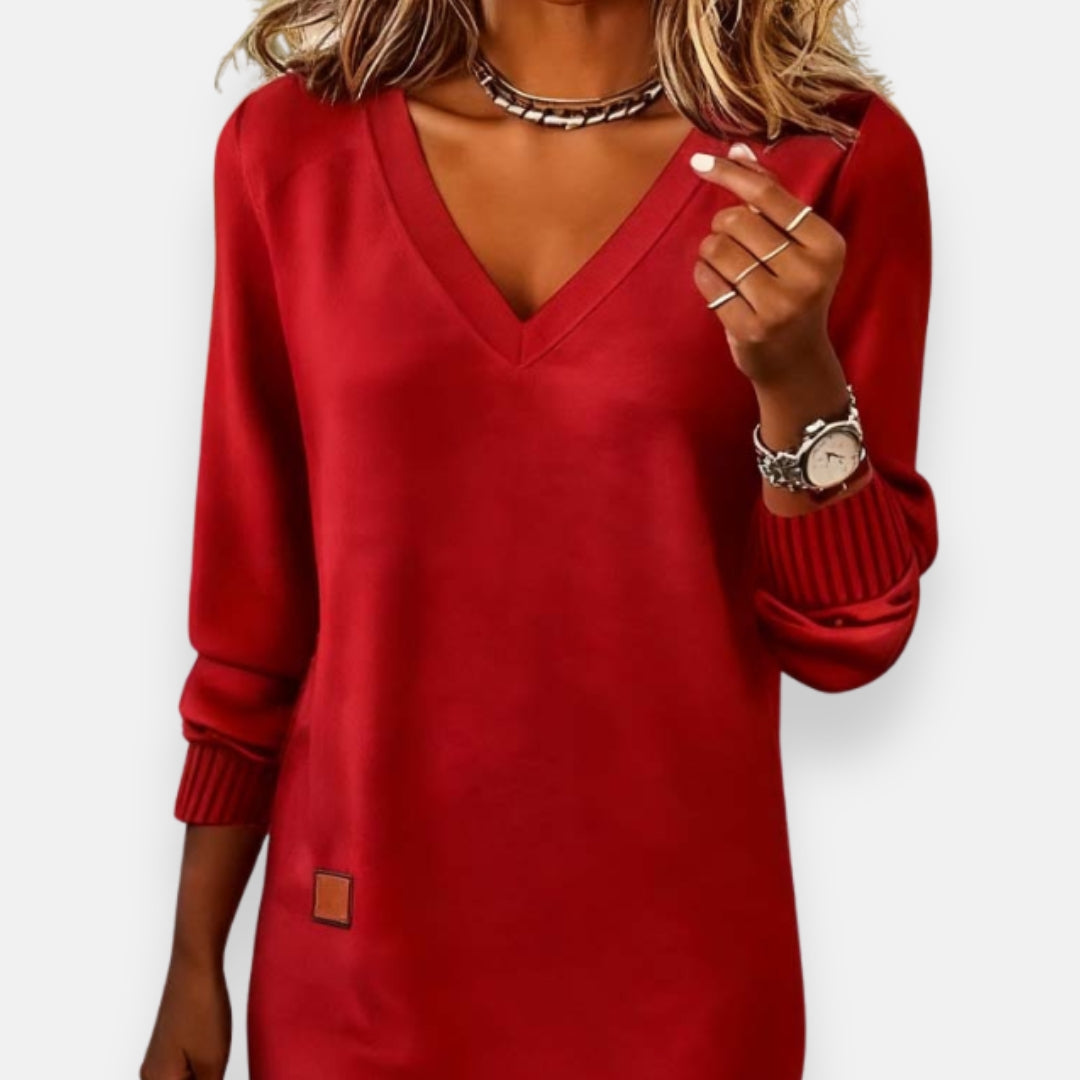 Éléoria | Robe pull à col en V