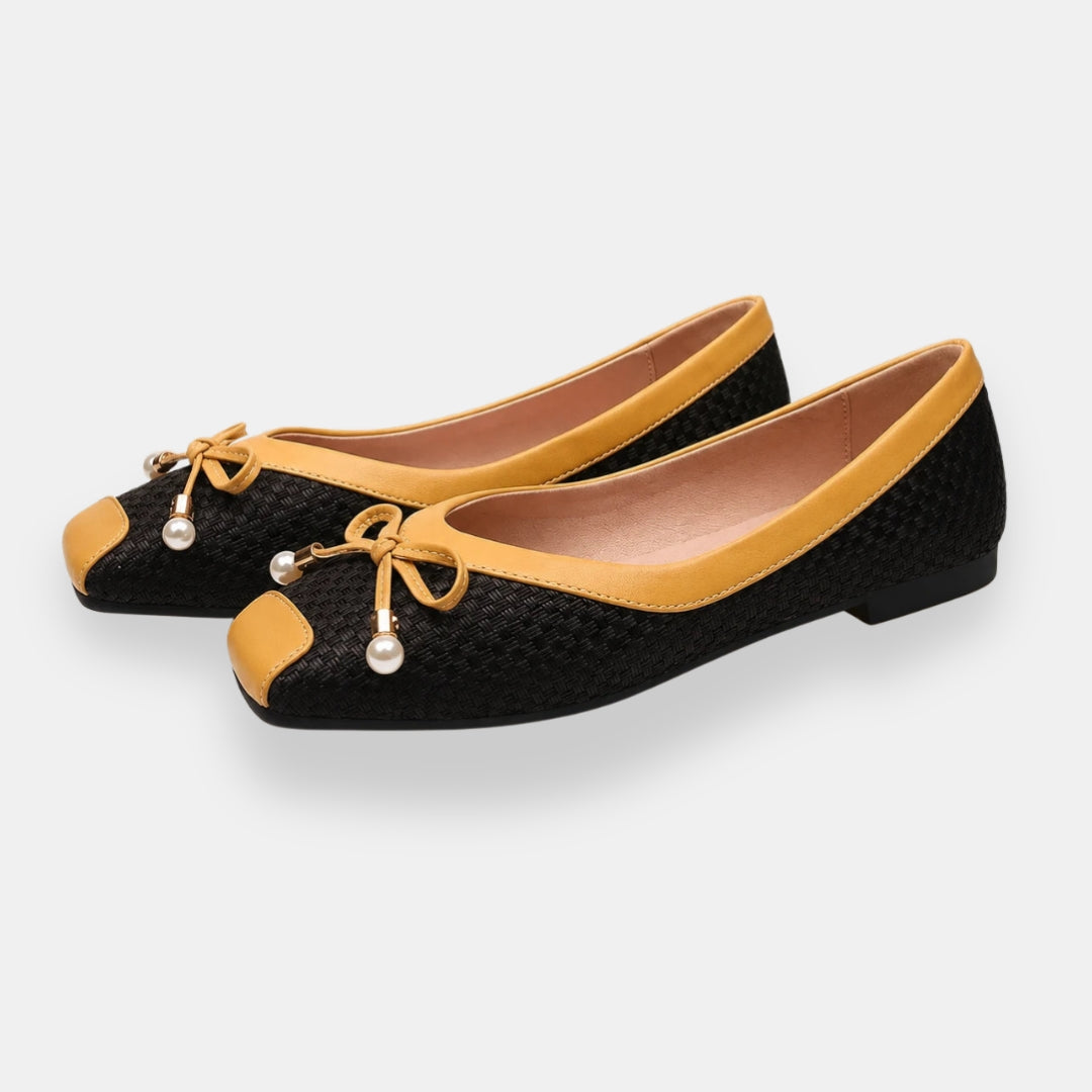 Cathy | Ballerines Tressées Perlées