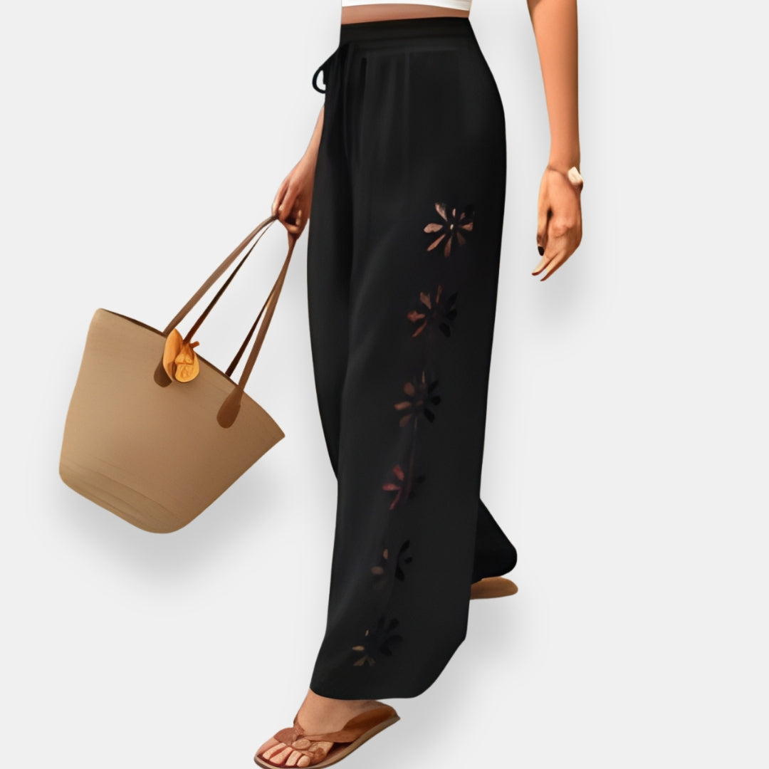 Vianne | Pantalon Fleuri Ajouré