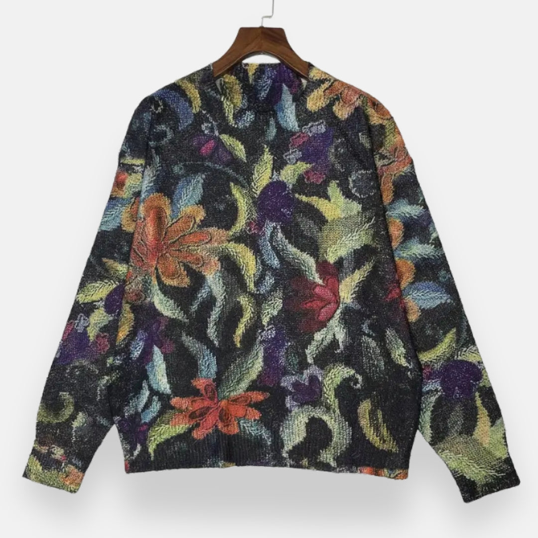 Anavine | Pull à motif floral artistique