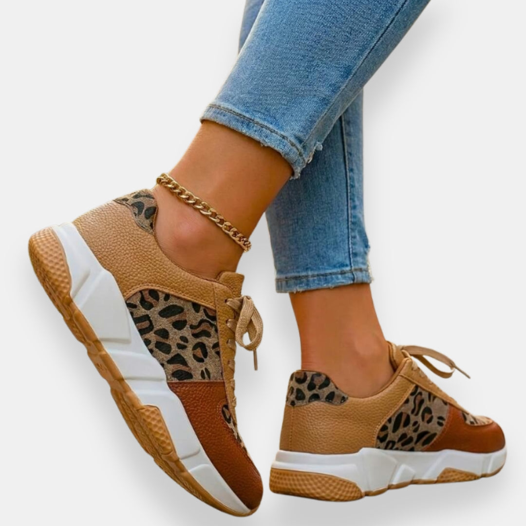 Nivose | Sneakers bicolores léopard