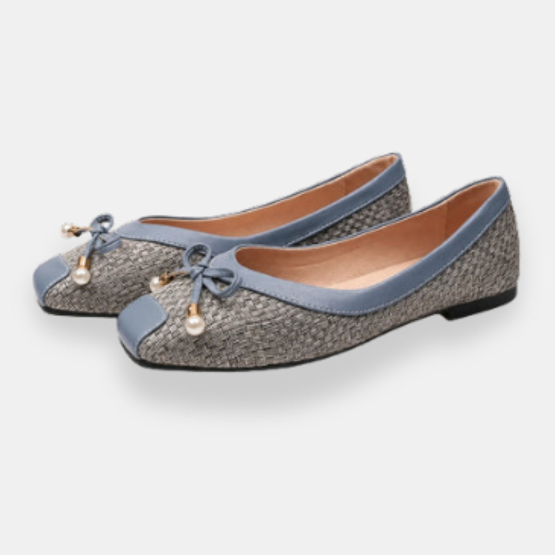 Cathy | Ballerines Tressées Perlées