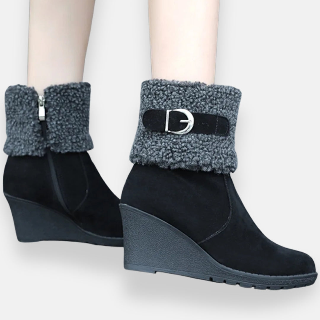 Amarylle | Bottines Doublées à Talon Compensé