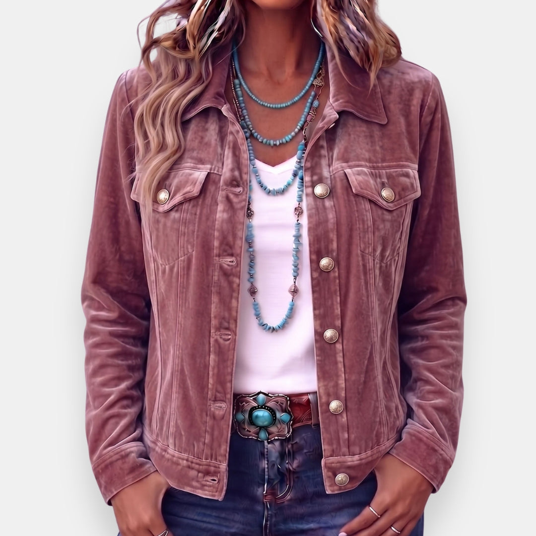 Elaïa | Veste Jean Turquoise