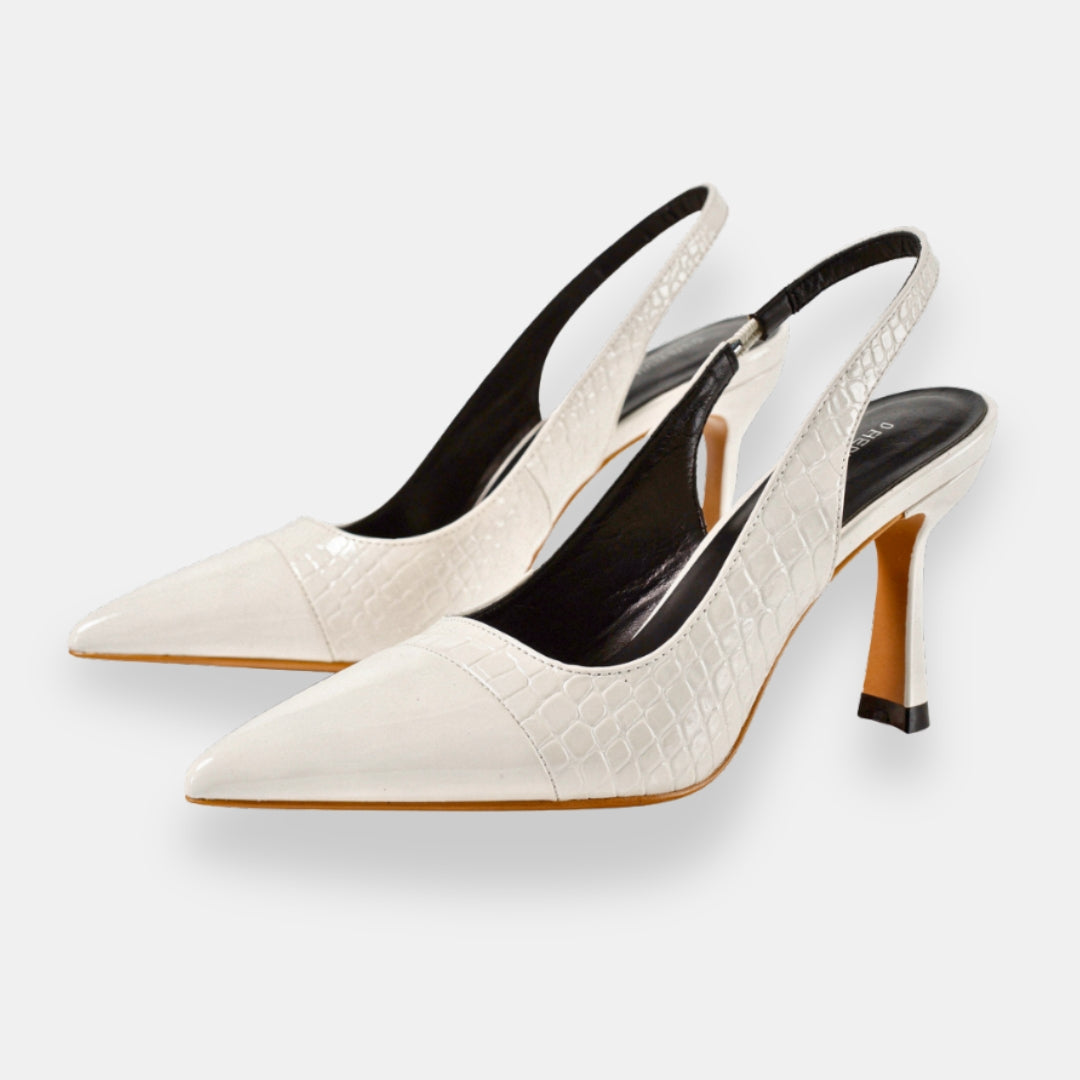 Brilvoise | Escarpins slingback croco sculpté