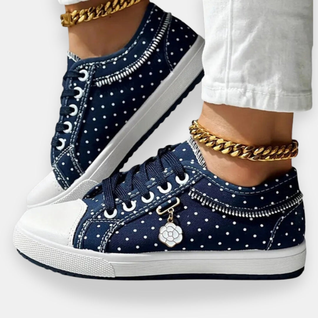 Caëlvoire | Sneakers brodées détail zip