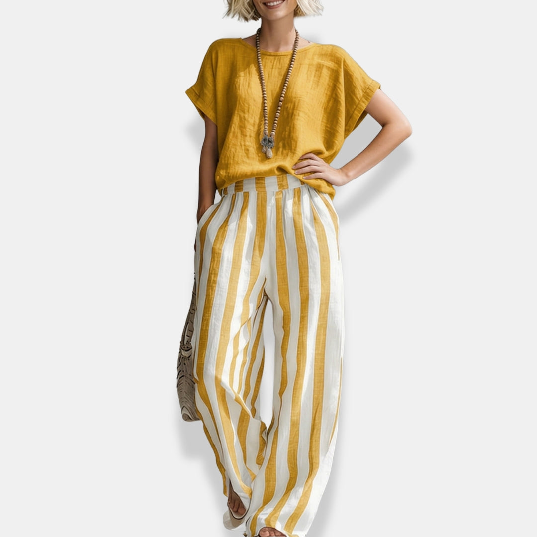 Mirane | Ensemble top rayé large