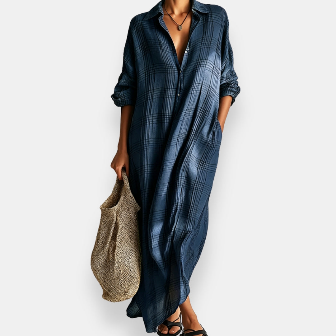 Ondée | Robe Chemise Carreaux