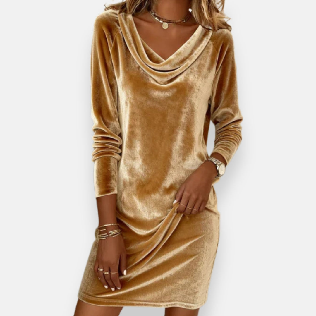 Béliora | Robe classique à col drapé